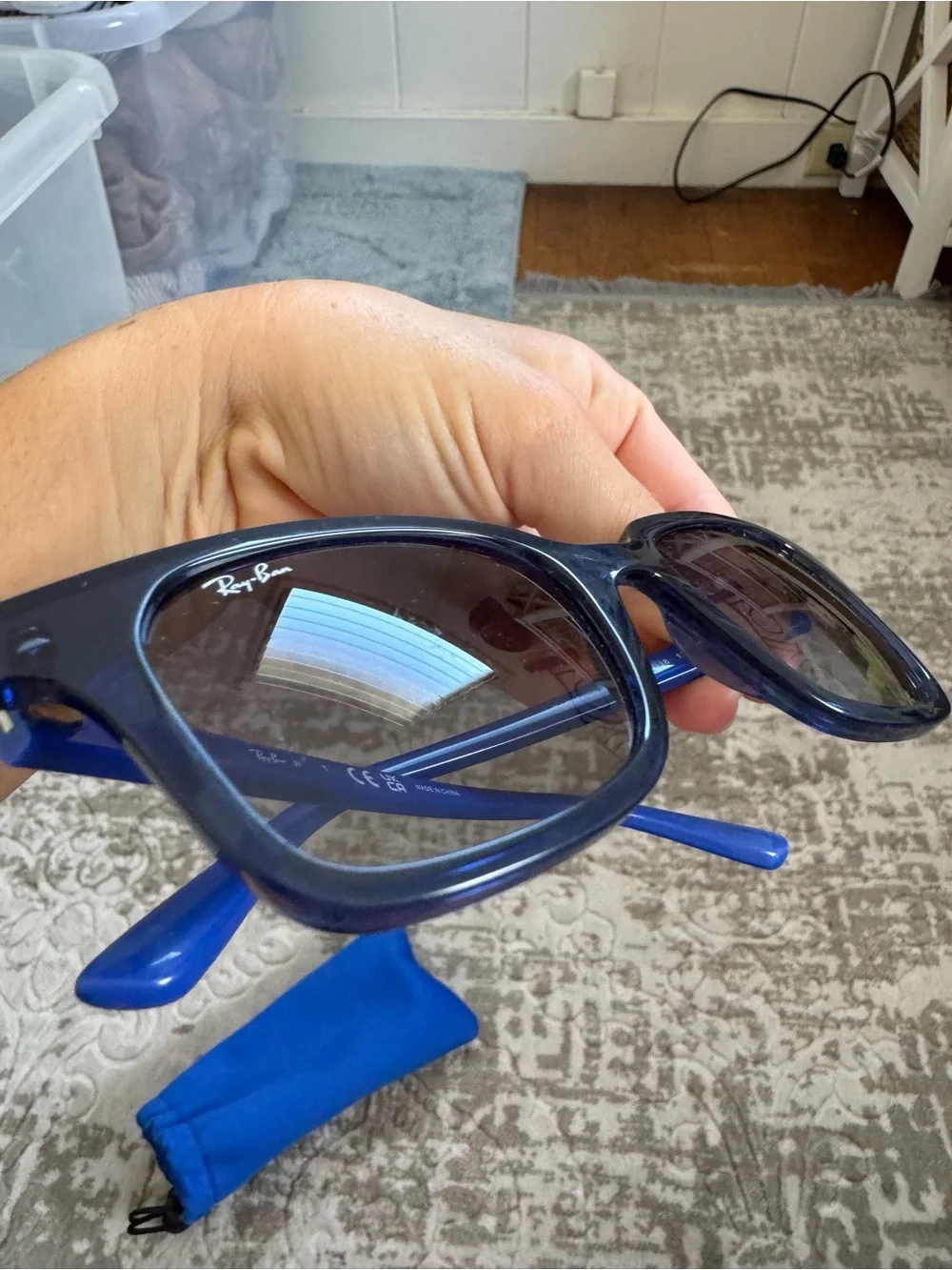 Ray-Ban Kid's Navy Blue Square Sunglasses